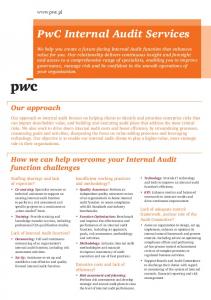 PwC Internal Audit Services Learn more