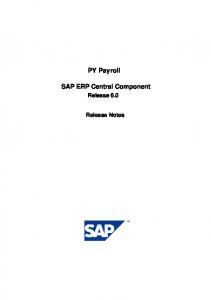 PY Payroll SAP ERP Central Component