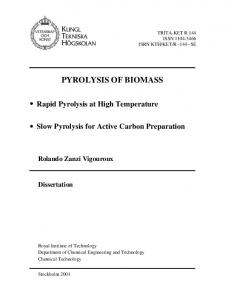 pyrolysis of biomass - DiVA