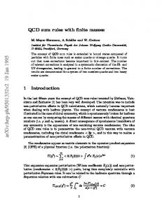 QCD sum rules with finite masses