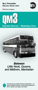 QM3 Bus Schedule - MTA