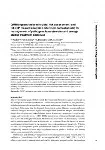 QMRA (quantitative microbial risk assessment) - CiteSeerX