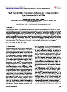 QoS Bandwidth Estimation Scheme for Delay Sensitive Applications in