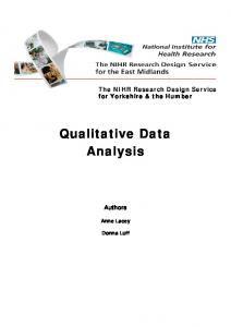 Qualitative Data Analysis