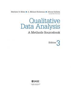 Qualitative Data Analysis