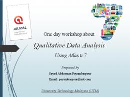 Qualitative Data Analysis