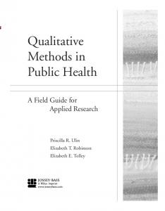 Qualitative Methods in Public Health