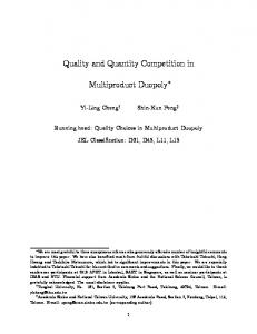 Quality and Quantity Competition in Multiproduct ...