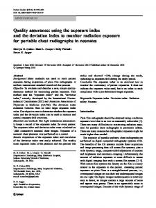 Quality assurance: using the exposure index and the deviation index ...