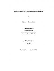 Quality-based software release management - Semantic Scholar