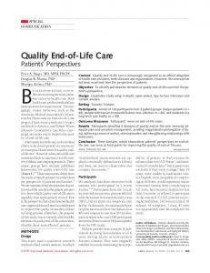 Quality End-of-Life Care - Semantic Scholar