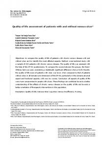 Quality of life assessment of patients with and