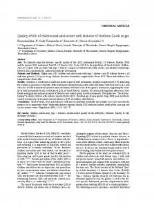 Quality of life of children and adolescents with ... - Semantic Scholar