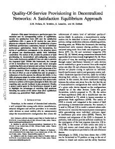 Quality-Of-Service Provisioning in Decentralized Networks: A ... - arXiv