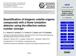 Quantification of biogenic volatile organic compounds