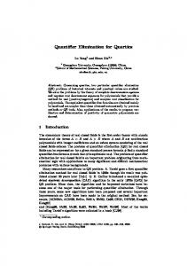 Quantifier Elimination for Quartics