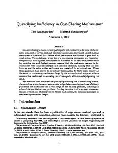 Quantifying Inefficiency in Cost-Sharing Mechanisms - CiteSeerX