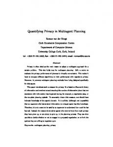 Quantifying Privacy in Multiagent Planning - Semantic Scholar