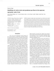 Quantifying soil carbon stocks and greenhouse gas fluxes in the ...