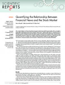 Quantifying the Relationship Between Financial News ...