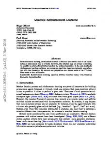 Quantile Reinforcement Learning