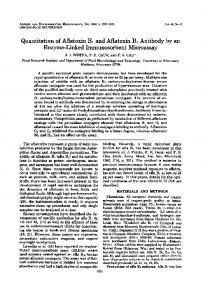 Quantitation of Aflatoxin B1 and Aflatoxin B1 Antibody by an Enzyme ...