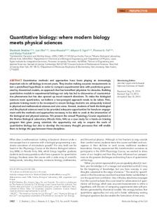 Quantitative biology - Molecular Biology of the Cell