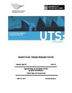 quantitative finance research centre