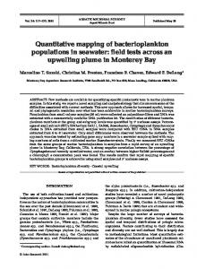 Quantitative mapping of bacterioplankton populations ... - Inter Research