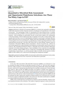 Quantitative Microbial Risk Assessment and Opportunist ... - MDPI