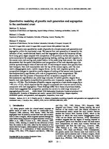 Quantitative modeling of granitic melt ... - Wiley Online Library