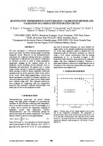 QUANTITATIVE THERMOREFLECTANCE IMAGING - CiteSeerX