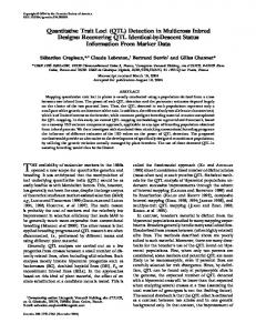 Quantitative Trait Loci (QTL) - Genetics