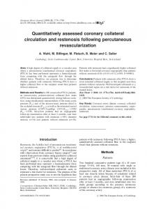 Quantitatively assessed coronary collateral circulation ... - RERO DOC