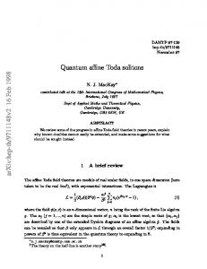 Quantum affine Toda solitons