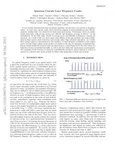 Quantum Cascade Laser Frequency Combs