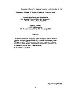 Quantum Chaos Without Classical Counterpart