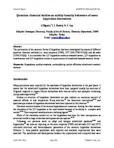 Quantum chemical studies on acidity basicity behaviour of ... - Arkivoc