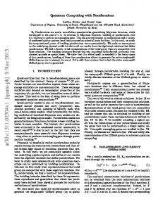 Quantum Computing with Parafermions