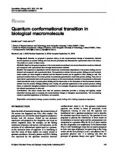 Quantum conformational transition in biological macromolecule