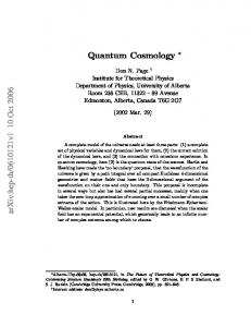 Quantum Cosmology