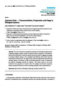 Quantum Dots - BioMedSearch