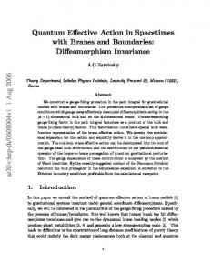 Quantum Effective Action in Spacetimes with Branes and Boundaries ...
