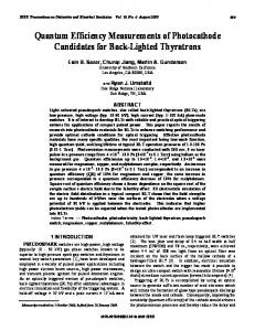 Quantum Efficiency Measurements of Photocathode ... - IEEE Xplore