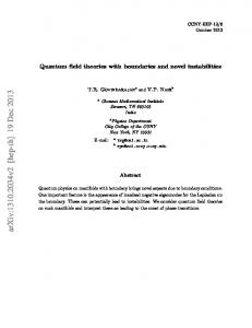 Quantum field theories with boundaries and novel instabilities
