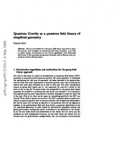 Quantum Gravity as a quantum field theory of simplicial geometry