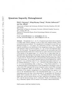 Quantum Impurity Entanglement