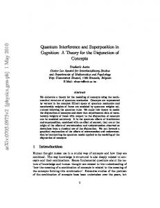 Quantum Interference and Superposition in Cognition: A Theory for the ...