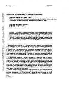 Quantum Irreversibility of Energy Spreading