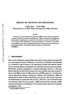 Quantum key distribution with authentication